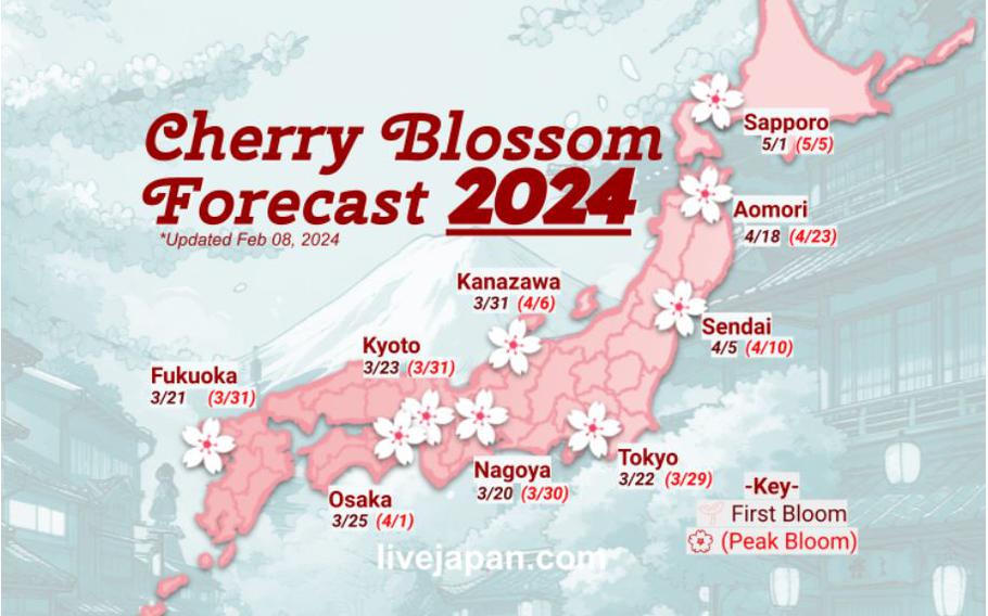 When And Where To See Cherry Blossoms In Japan This Spring Stripes Japan